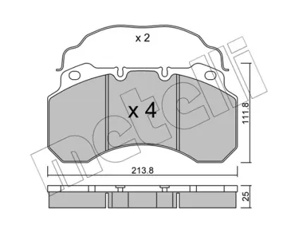 Колодки гальмівні METELLI 2205880