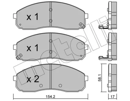 Колодки гальмівні METELLI 2206310