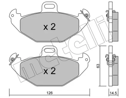 Колодки гальмівні METELLI 2206340