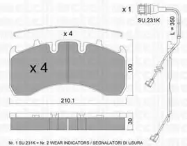 Колодки гальмівні METELLI 2206501K