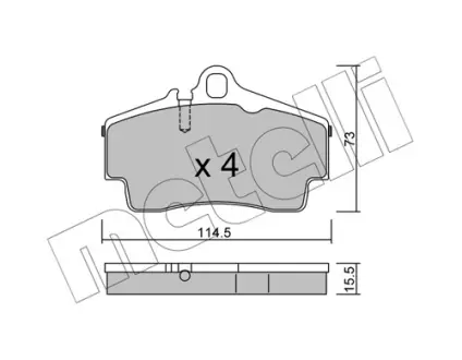 Колодки гальмівні METELLI 2206580