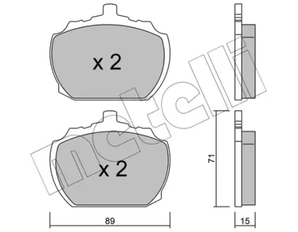 Колодки гальмівні METELLI 2206780