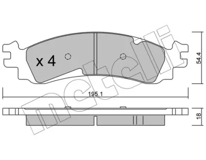 Колодки гальмівні METELLI 2206860