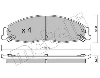 Колодки гальмівні METELLI 2206980