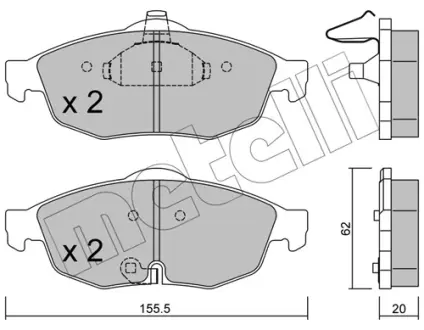 Колодки тормозные METELLI 2207150