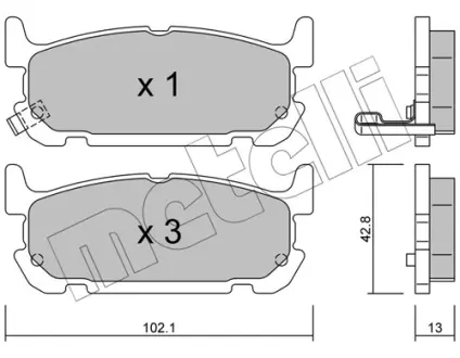 Колодки гальмівні METELLI 2207340