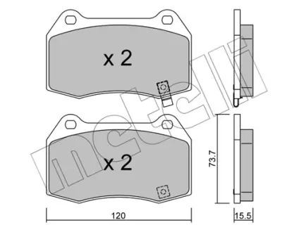 Колодки гальмівні METELLI 2207380
