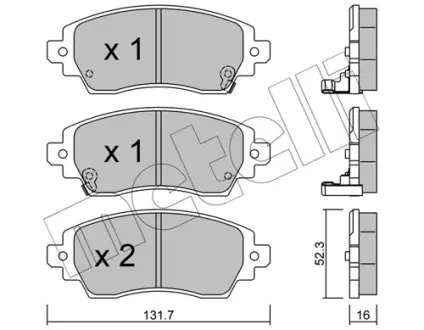 Колодки гальмівні METELLI 2207500