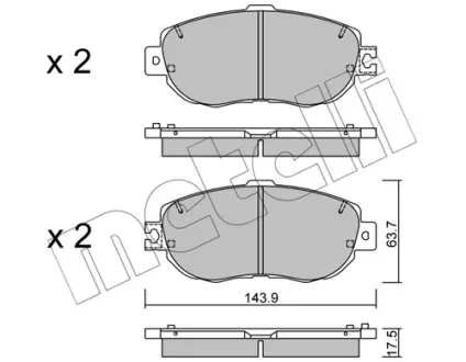 Колодки тормозные METELLI 2207561