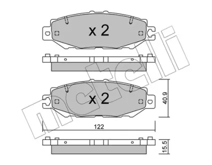 Колодки гальмівні METELLI 2207591