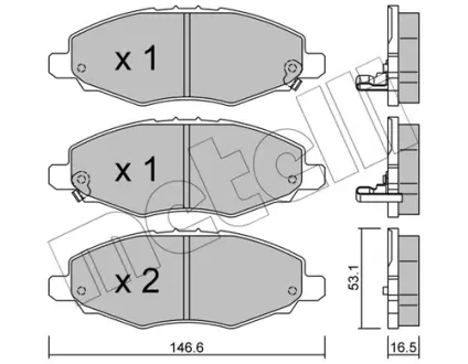 Колодки гальмівні METELLI 2207980
