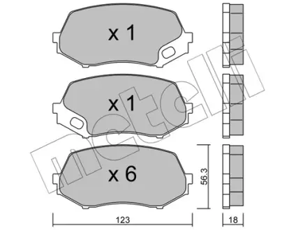 Колодки гальмівні METELLI 2208740