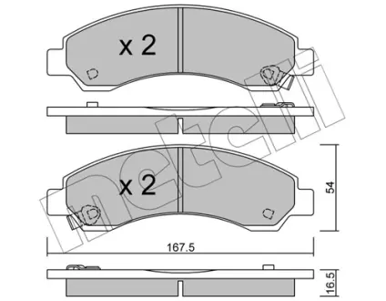 Колодки тормозные METELLI 2208880