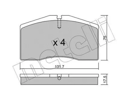 Колодки тормозные METELLI 2208900