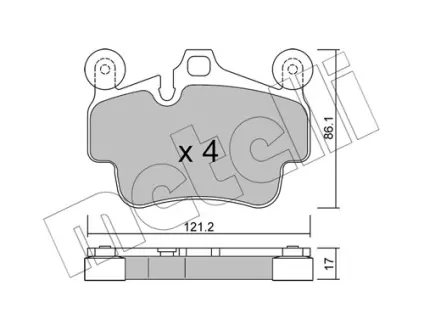 Колодки тормозные METELLI 2208920
