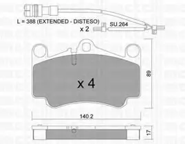 Колодки гальмівні METELLI 2208931K