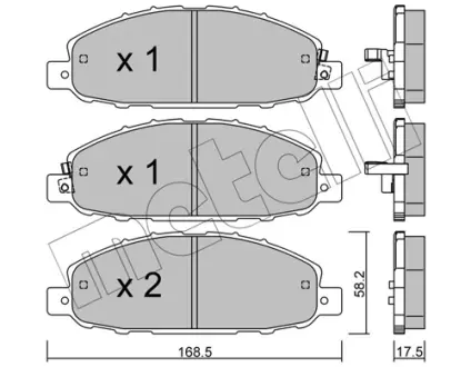 Колодки тормозные METELLI 2209040