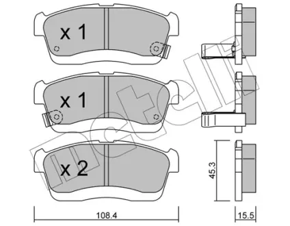 Колодки гальмівні METELLI 2209140