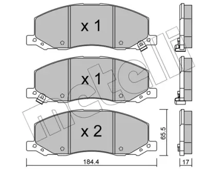 Колодки тормозные METELLI 2209230
