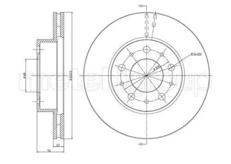 Диск тормозной METELLI 230200