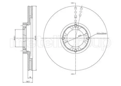 Диск тормозной METELLI 230254