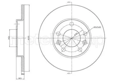 Диск тормозной METELLI 230286