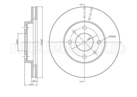Диск тормозной METELLI 230553