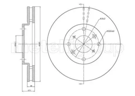 Диск тормозной METELLI 230577