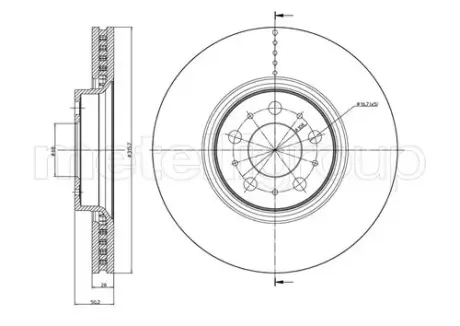 Диск тормозной METELLI 230847C