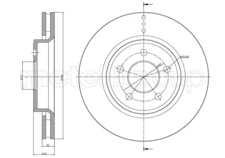 Диск гальмівний METELLI 231568C