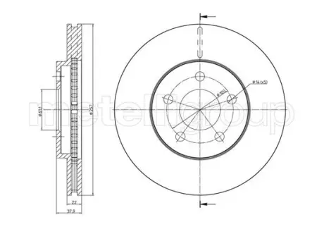 Диск тормозной METELLI 231725C