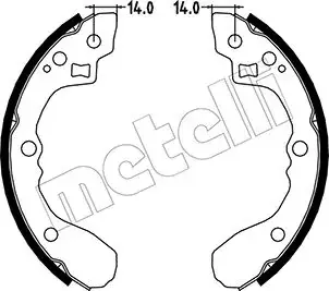 Колодки гальмівні METELLI 530217