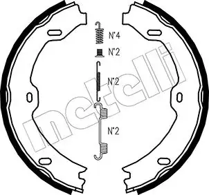 Колодки ручника MB E-class (W211/S211)/CLS-class (C219) 04-10 (180x25) METELLI 530243K (фото 1)