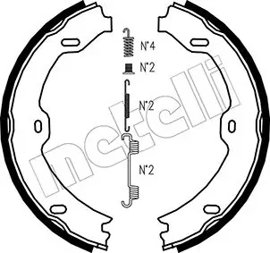 Колодки ручника MB E-class (W211/S211)/CLS-class (C219) 04-10 (180x25) METELLI 530243K
