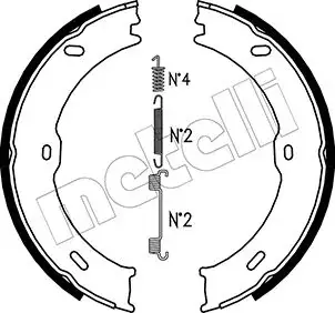 Колодки ручника MB Sprinter (W906/W907/W910)-/VW Crafter 30-50 06- (180x25) (з пружинками) METELLI 530246K (фото 1)