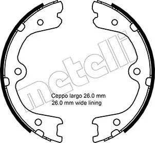 Колодки ручника MB X-class (W470) 17-/Nissan Navara/Pathfinder 05-/Renault Alaskan 16- (190x33) METELLI 530298