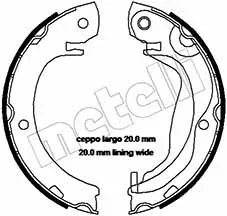 Колодки ручника Toyota Corolla 01-09/Verso 09-18 (180x32) METELLI 530453