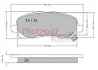 Комплект тормозных колодок, дисковый тормоз METZGER 1170133 (фото 1)