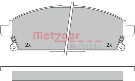 Комплект тормозных колодок, дисковый тормоз METZGER 1170159