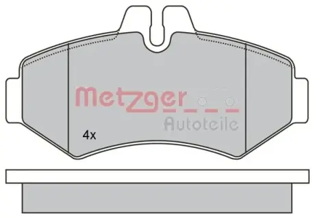 Комплект тормозных колодок, дисковый тормоз METZGER 1170274