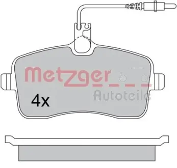 Комплект тормозных колодок, дисковый тормоз METZGER 1170283