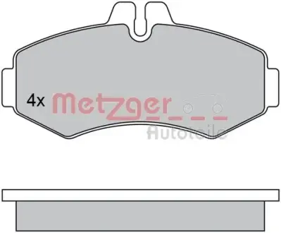 Комплект тормозных колодок, дисковый тормоз METZGER 1170303