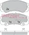 Комплект тормозных колодок, дисковый тормоз METZGER 1170363 (фото 1)