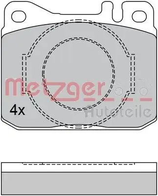 Комплект тормозных колодок, дисковый тормоз METZGER 1170385 (фото 1)