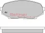 Комплект тормозных колодок, дисковый тормоз METZGER 1170396 (фото 1)