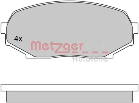 Комплект тормозных колодок, дисковый тормоз METZGER 1170396