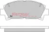 Комплект тормозных колодок, дисковый тормоз METZGER 1170398 (фото 1)