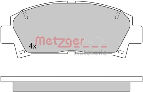 Комплект тормозных колодок, дисковый тормоз METZGER 1170398