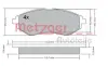 Комплект тормозных колодок, дисковый тормоз METZGER 1170404 (фото 1)