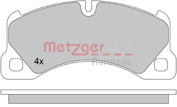 Комплект тормозных колодок, дисковый тормоз METZGER 1170445 (фото 1)